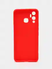 Алый чехол силиконовый, матовый, для Infinix Hot 12i