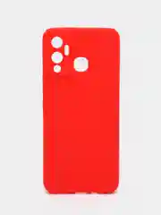 Алый чехол силиконовый, матовый, для Infinix Hot 12i