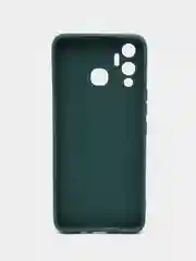 Тёмно-зелёный чехол силиконовый, матовый, для Infinix Hot 12i
