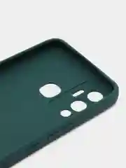 Тёмно-зелёный чехол силиконовый, матовый, для Infinix Hot 12i