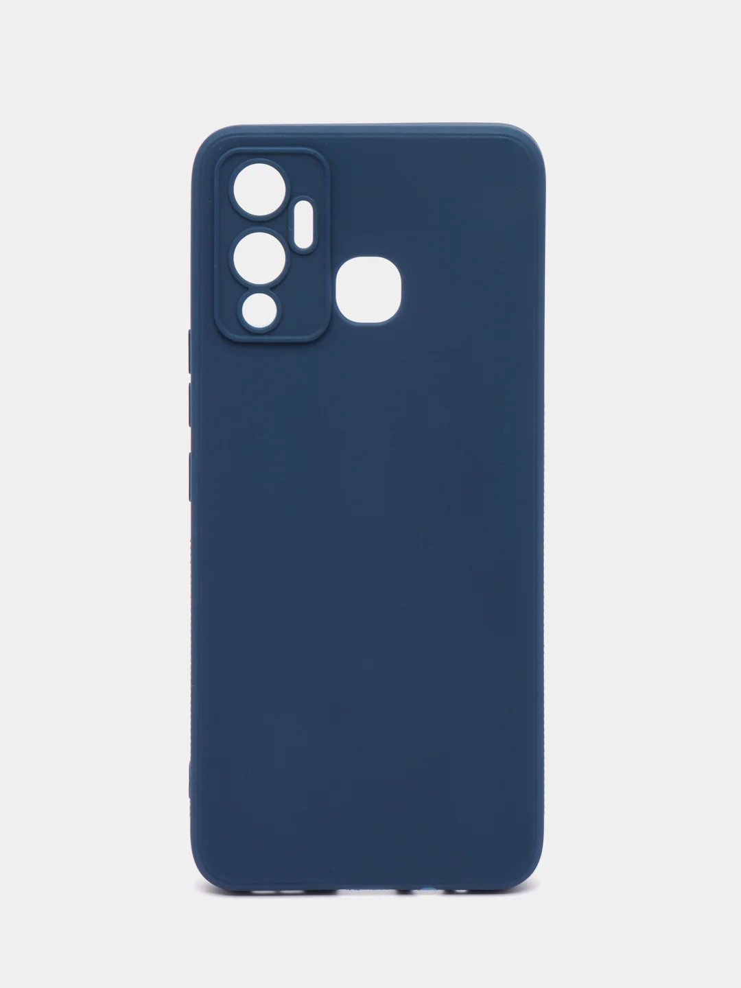 Темно-синий чехол силиконовый, матовый, для Infinix Hot 12i