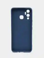 Темно-синий чехол силиконовый, матовый, для Infinix Hot 12i