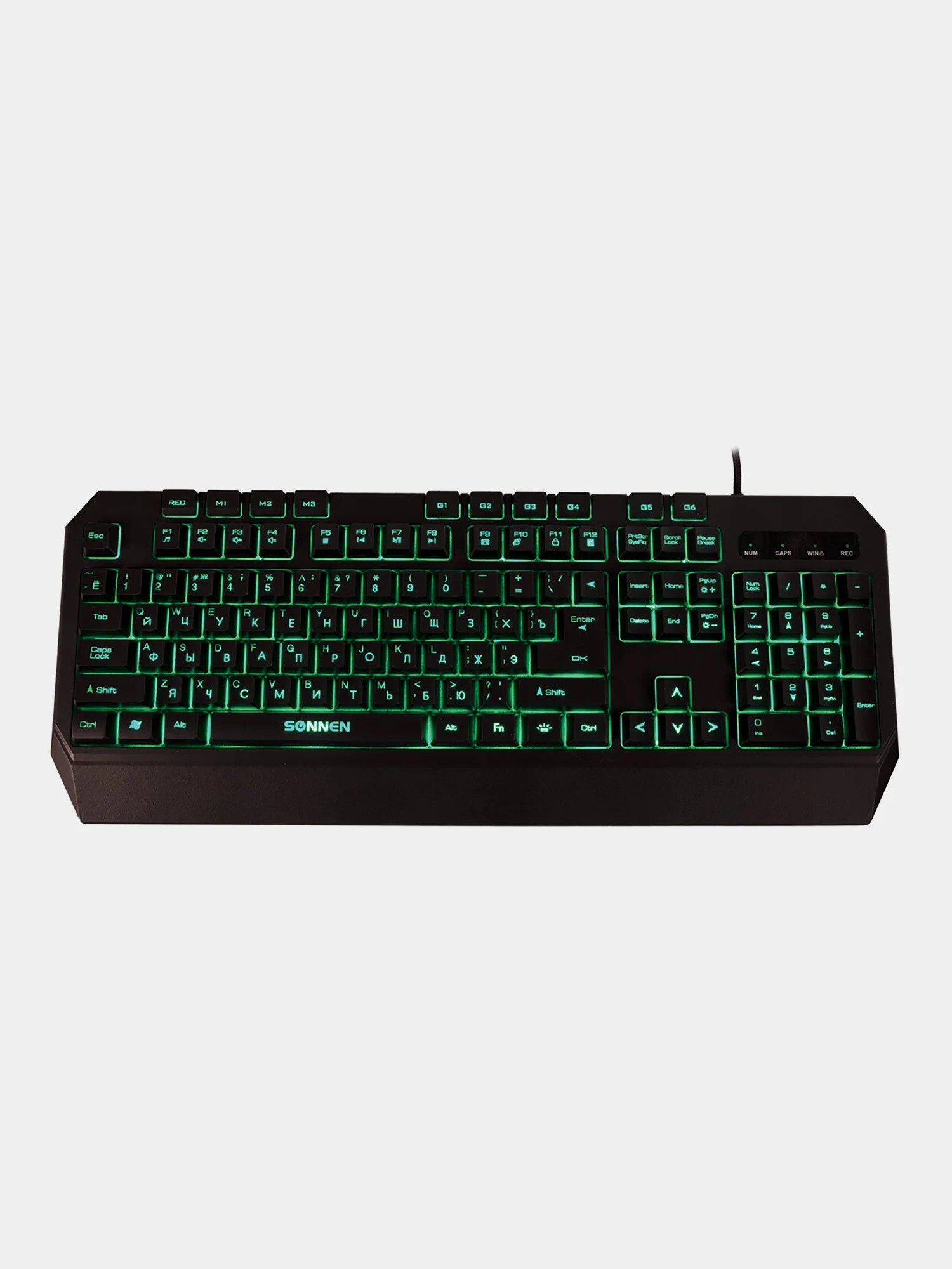 Клавиатура игровая проводная для компьютера Sonnen Kb-7700, 117 клавиш, подсветка, 513512