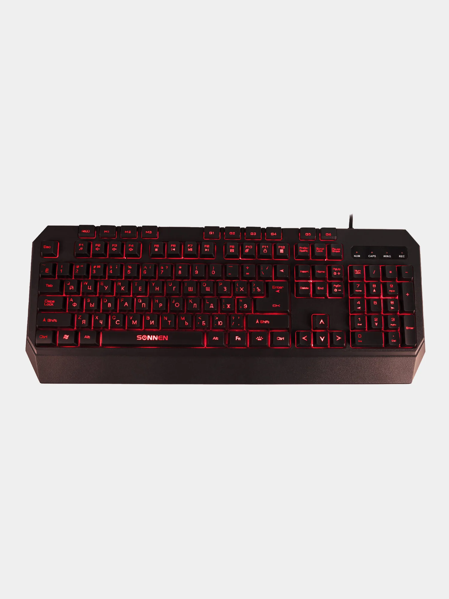 Клавиатура игровая проводная для компьютера Sonnen Kb-7700, 117 клавиш, подсветка, 513512