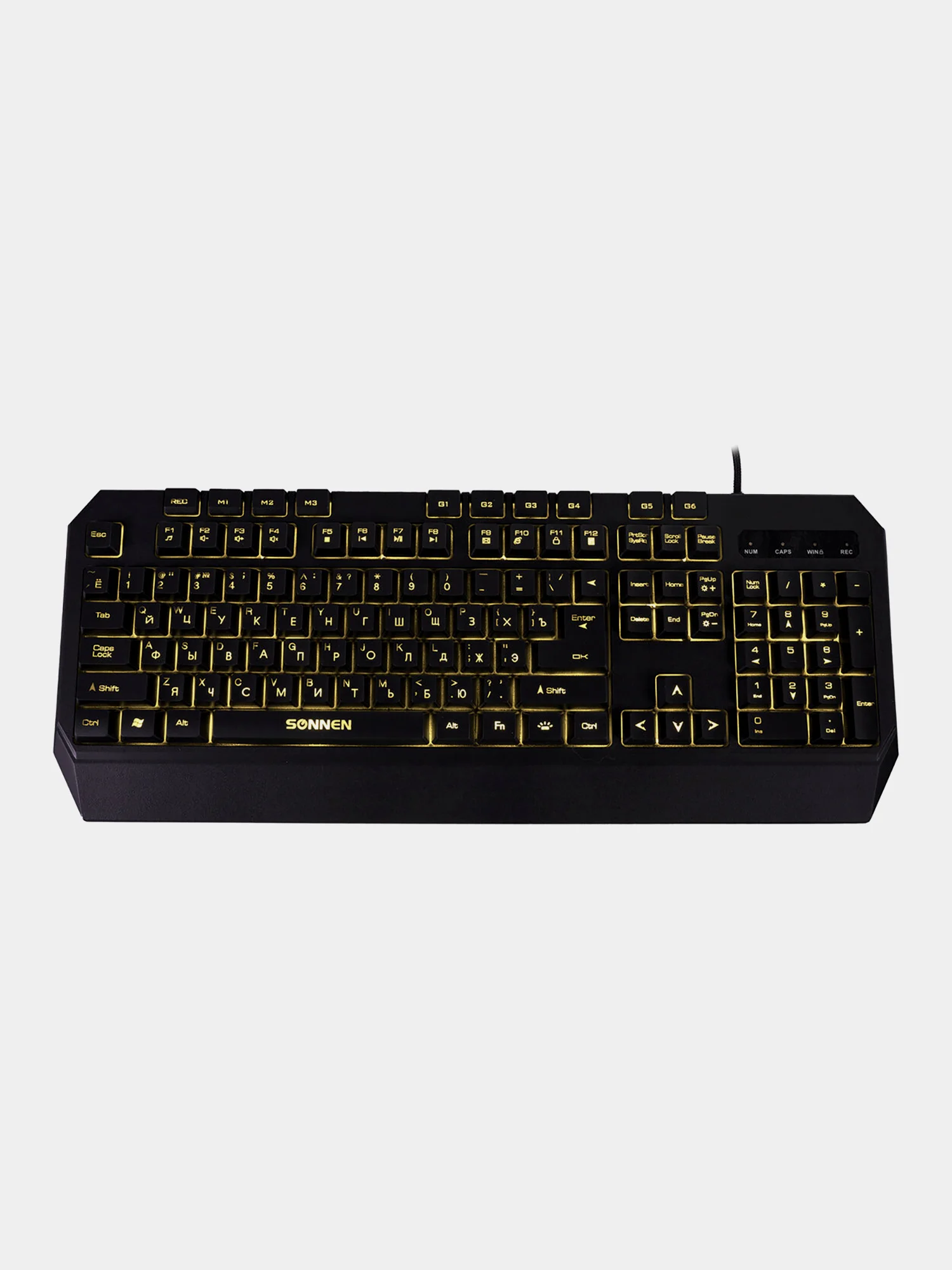 Клавиатура игровая проводная для компьютера Sonnen Kb-7700, 117 клавиш, подсветка, 513512
