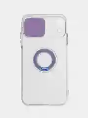 Лавандовый чехол прозрачный с подставкой iPhone 12 Pro