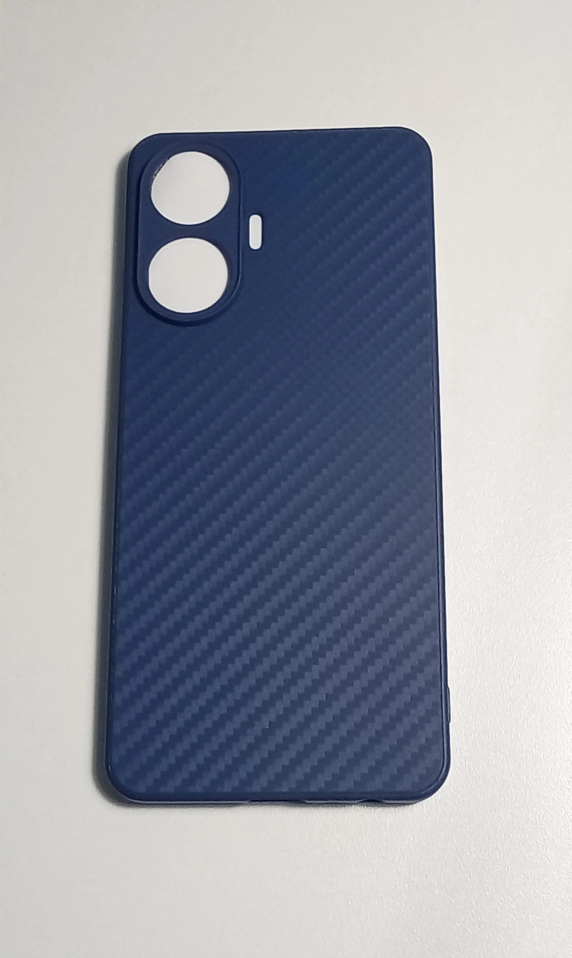 Темно-синий чехол силиконовый карбон REALME C55 2023