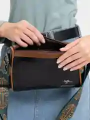 Черный сумка через плечо женская из экокожи
