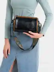 Черный сумка через плечо женская из экокожи
