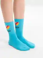 Лазурный носки женские, плотные, высокие, с ярким принтом Likee, Morrah