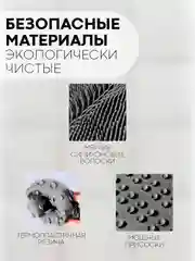 Розовый массажный коврик, мочалка для ног и спины для ванной КАРТОФАН силиконовый, ортопедический