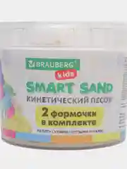 Песок для лепки и моделирования кинетический детский Brauberg 2 формочки, ведерко, 665094