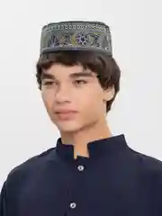 Индиго тюбетейка мужская