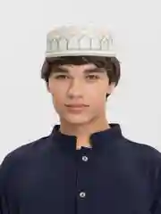 Серебряный тюбетейка мужская