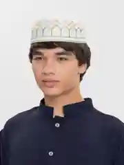 Серебряный тюбетейка мужская