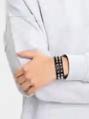 Браслет с шипами в 2 ряда