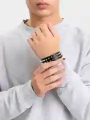 Браслет с шипами в 2 ряда