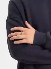 Серебряный кольцо стальное, унисекс