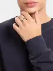 Серебряный кольцо стальное, унисекс