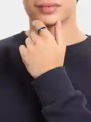 Аметистовый кольцо мужское, стальное