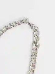 Серебряный кубинское плетение, цепочка на шею