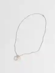 Серебряный цепочка с парными кольцами