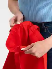 Красный холщовая сумка Avoska