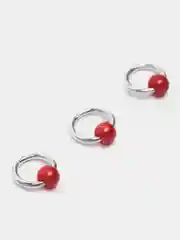 Красный пирсинг для ногтей