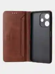 Коричневый чехол-книжка GQ для Infinix Hot 30, 4G, из искусственной кожи