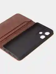 Коричневый чехол-книжка GQ для Infinix Hot 30, 4G, из искусственной кожи