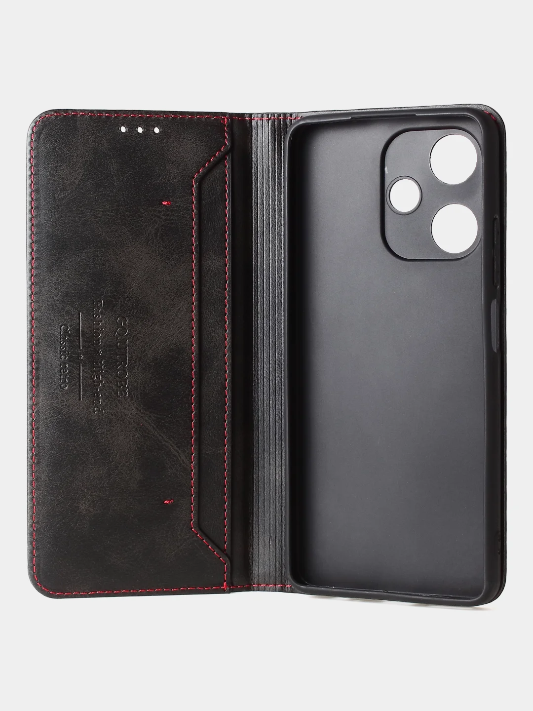 Черный чехол-книжка GQ для Infinix Hot 30, 4G, из искусственной кожи