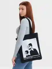 Черный холщовая сумка «Леон»
