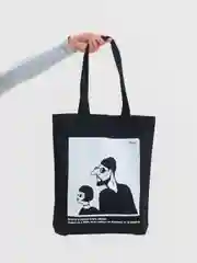 Черный холщовая сумка «Леон»