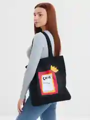 Черный холщовая сумка Сода