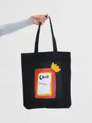 Черный холщовая сумка Сода