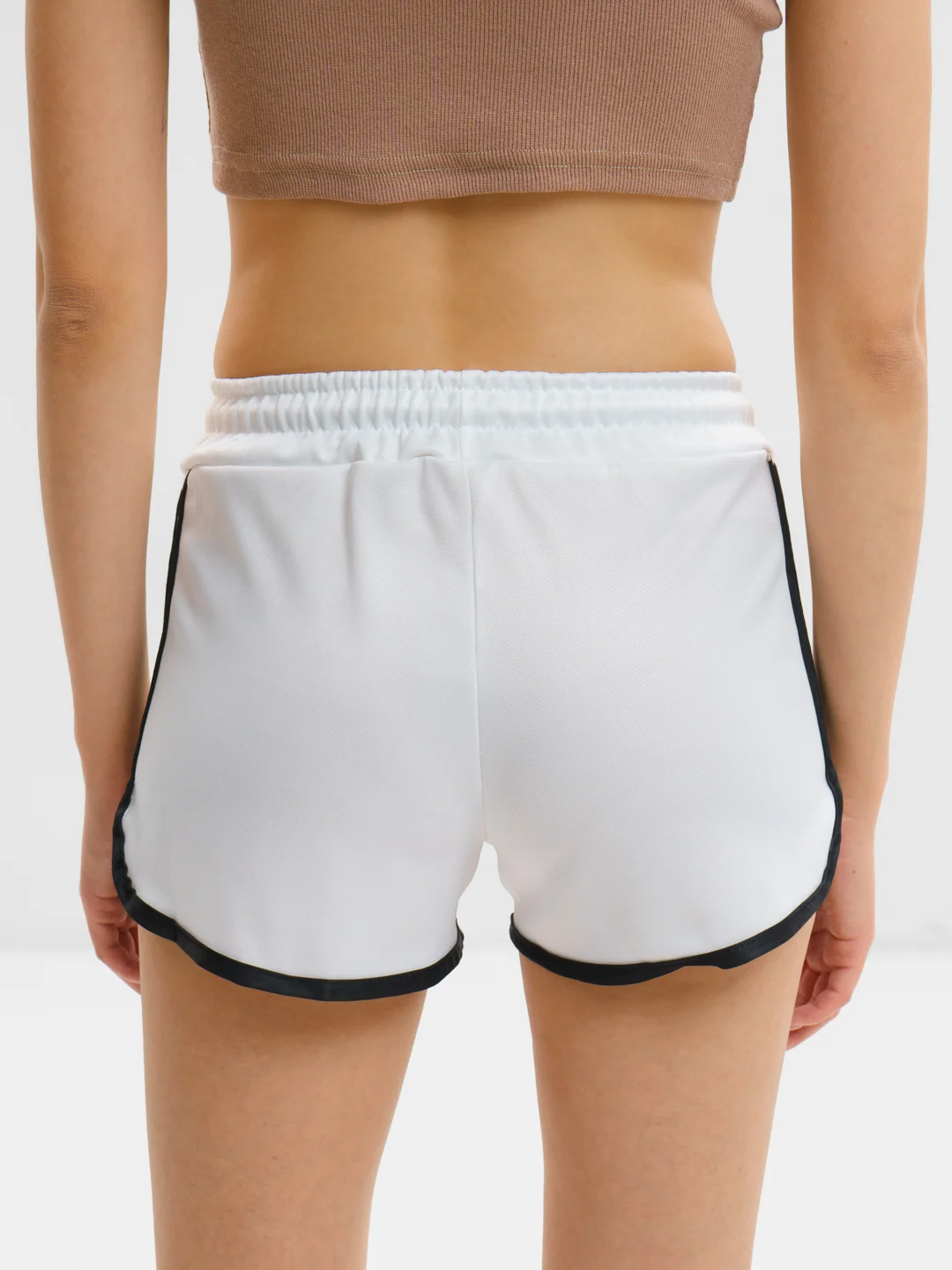 Белый шорты женские спортивные короткие, повседневные шорты Active
