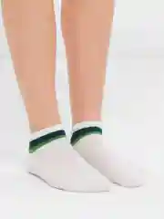 Зеленый носки женские с радугой