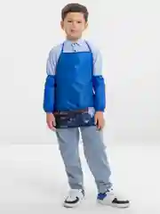 Синий фартук для труда + нарукавники