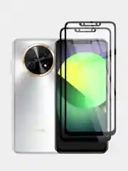 1-2 шт стекло для Huawei Nova Y91 защитное BROSCORP с олеофобным покрытием и черной рамкой