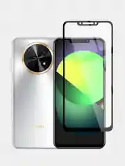 Прозрачный 1-2 шт стекло для Huawei Nova Y91 защитное BROSCORP с олеофобным покрытием и черной рамкой