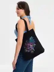 Черный холщовая сумка Vibrance