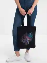 Черный холщовая сумка Vibrance