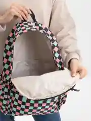Небесно-голубой школьный рюкзак в клетку, женский, городской рюкзак / рюкзак 4в1
