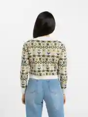Белый кардиган женский укороченный