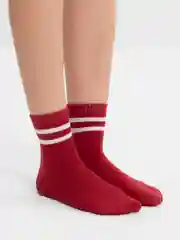 Носки женские, с полосками, хлопок, средняя высота