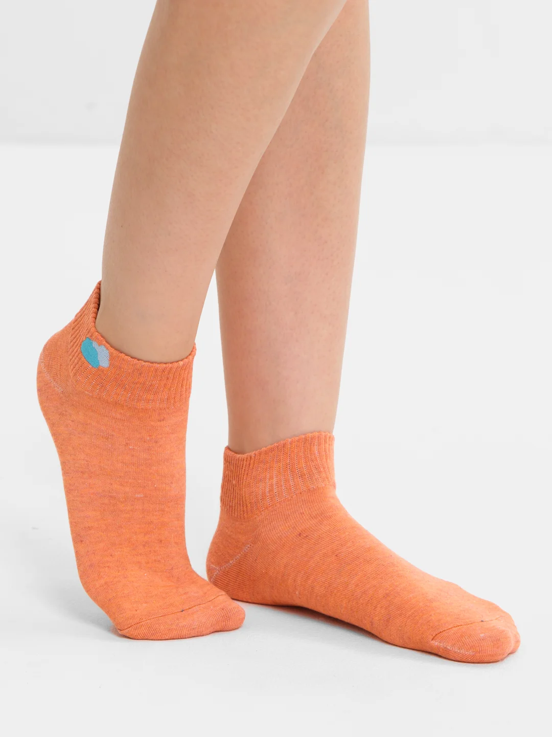 Оранжевый носки женские POOPSOCKS, средней длины, с вышивкой