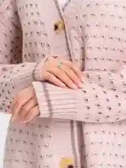 Розовый кардиган женский длинный