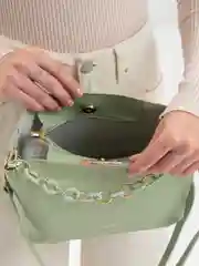Мятный сумка женская через плечо SAYME с цепью, брелок на сумку, для ключей