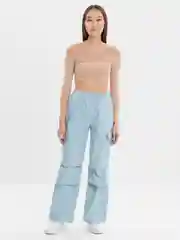Мятный брюки карго