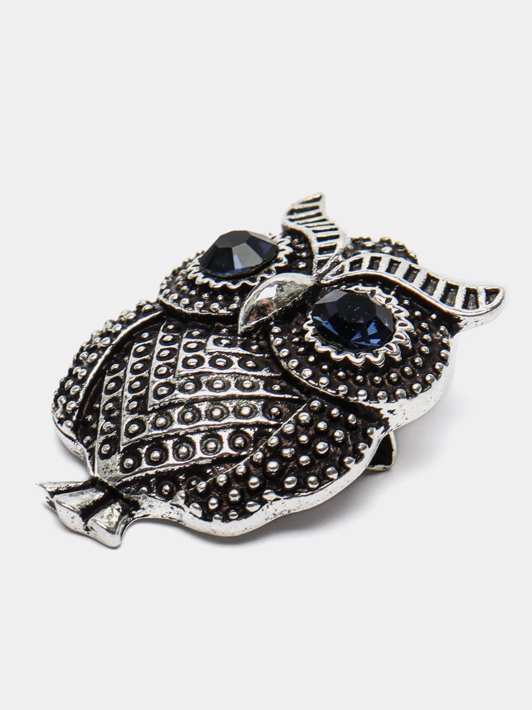Серебряный брошь женская "Сова", брошка 2*3см